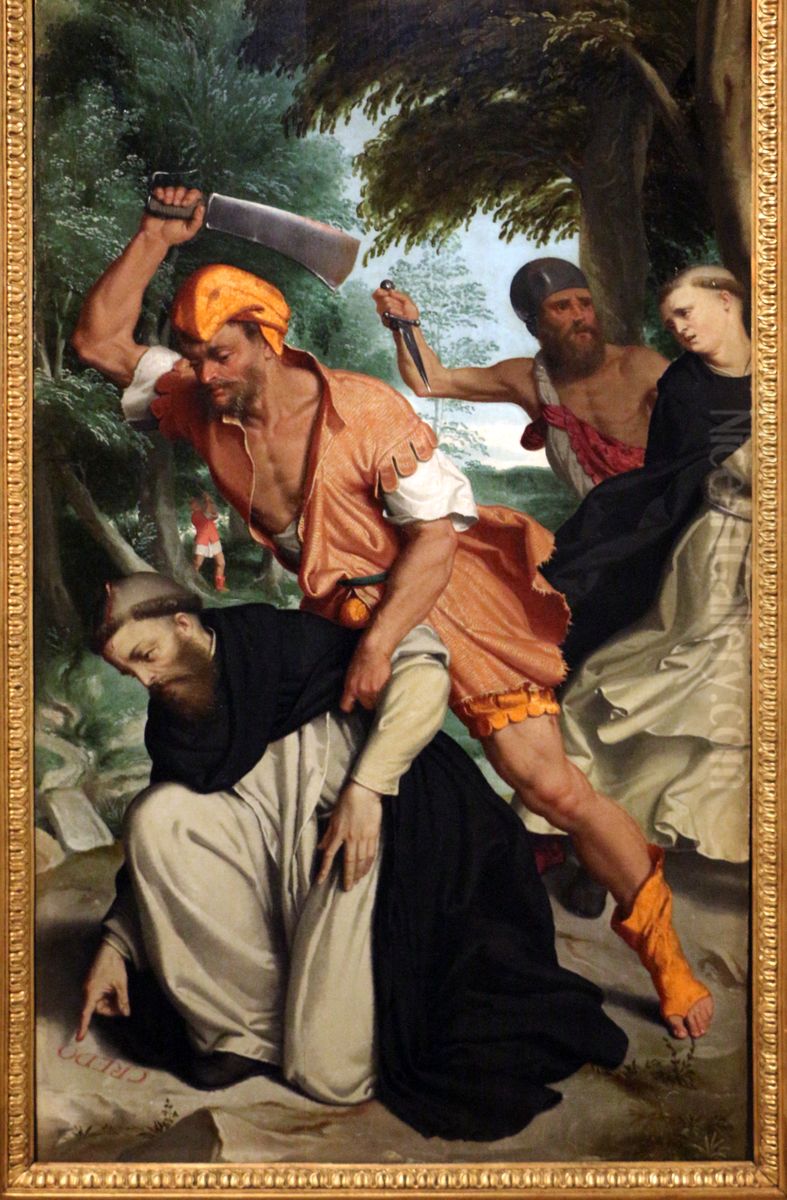 Martyrdom of Saint Peter of Verona Oil Painting by Giovanni Battista Moroni