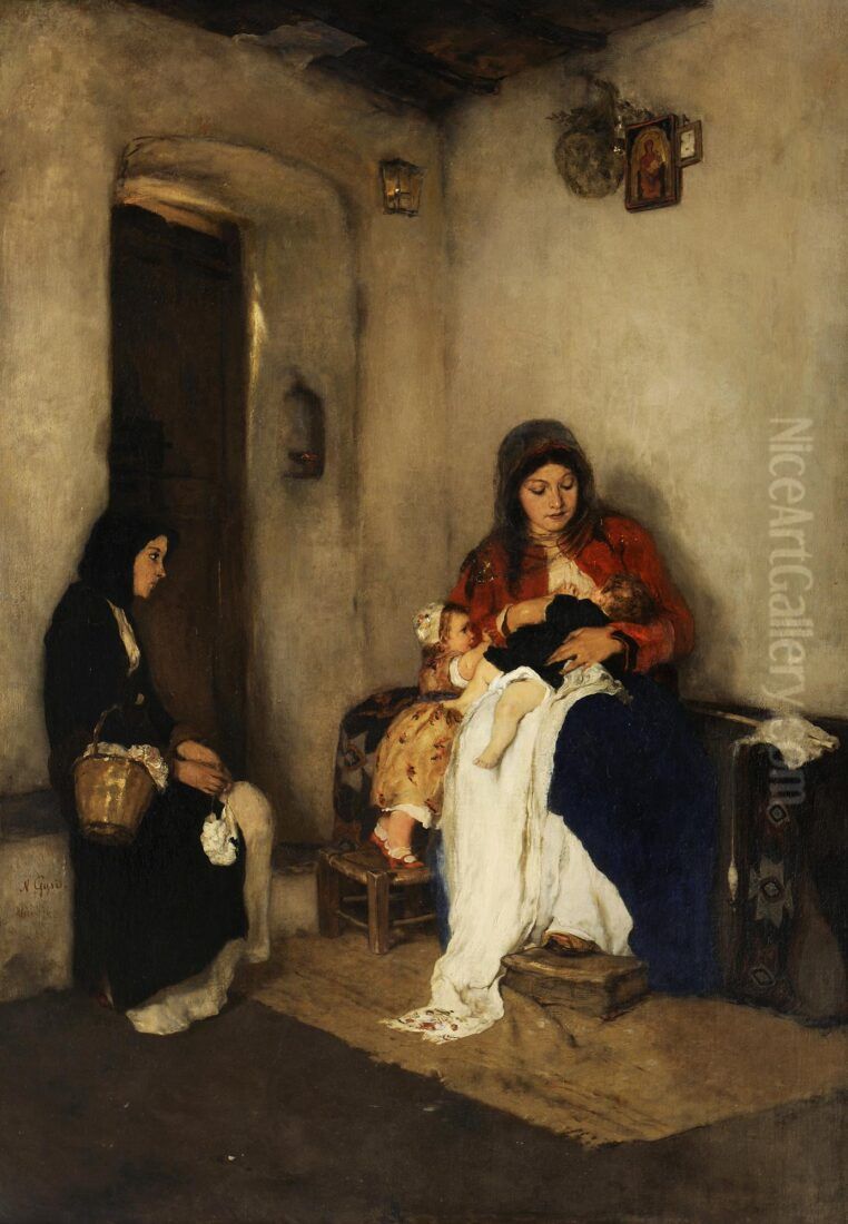 The step mother Oil Painting by Nikolaos Gyzis