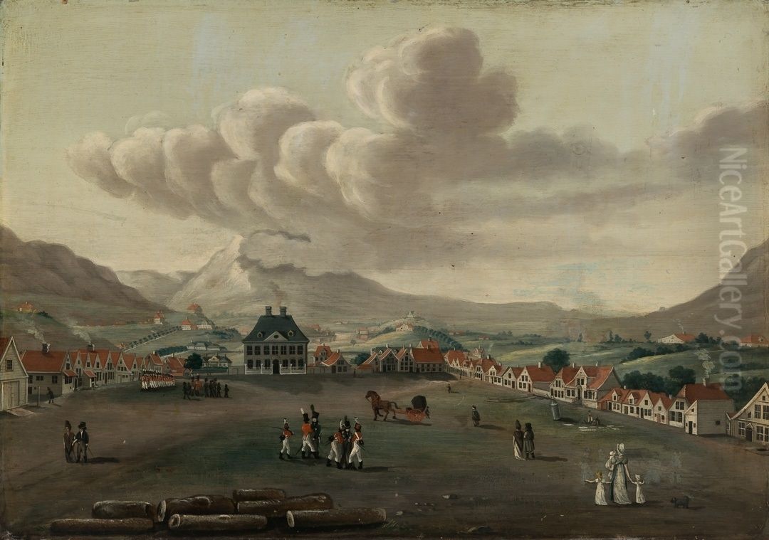 View of Engen in Bergen Oil Painting by Johan Wilhelm Ludwig Dahl