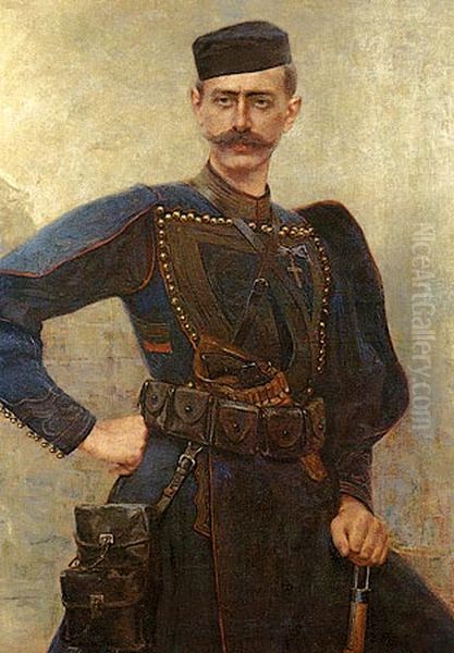Pavlos Melas Oil Painting by Georgios Jakobides