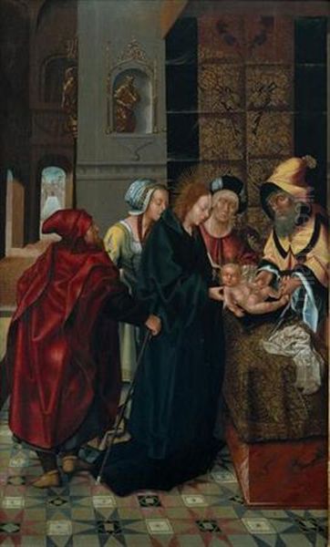 Circumcision of the Polyptych of the Main Chapel of the Cathedral of Viseu Oil Painting by Grao Vasco