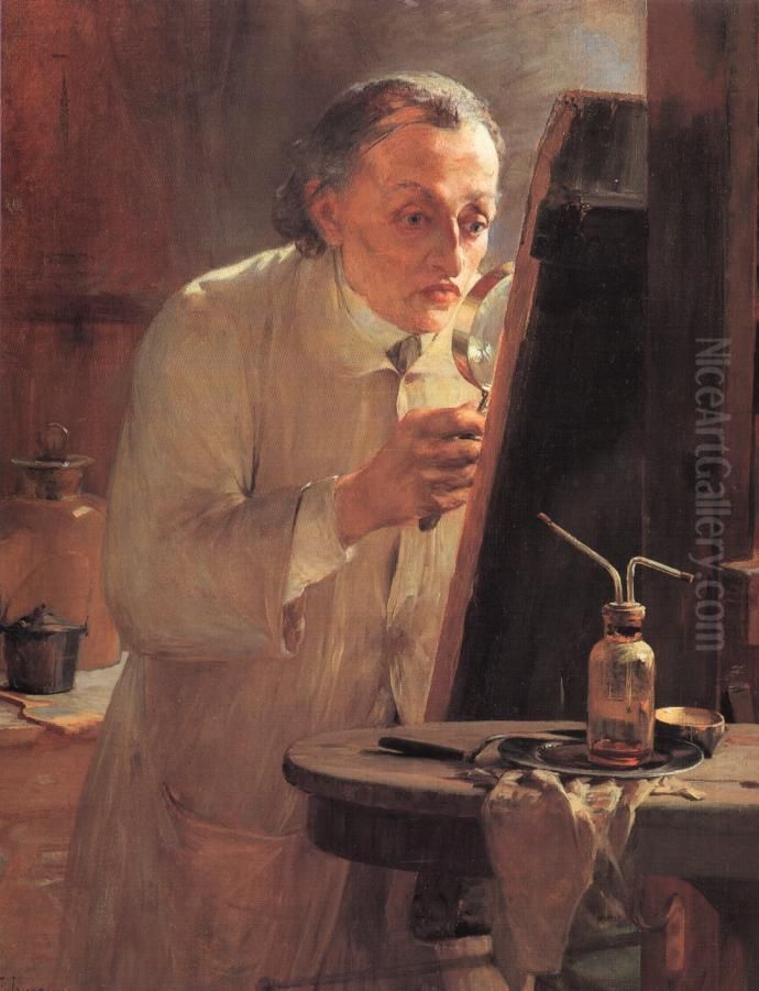 Prosopographia Georgiou Chatzopoulou Oil Painting by Georgios Jakobides
