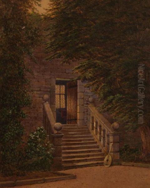 Even Tide At Haddon Hall Oil Painting by John Chase
