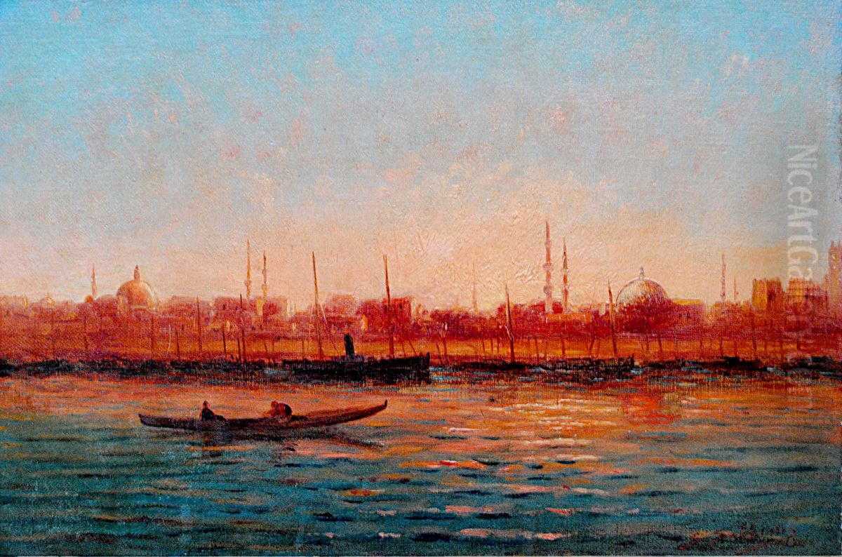 Landscape in Istanbul Oil Painting by unknown