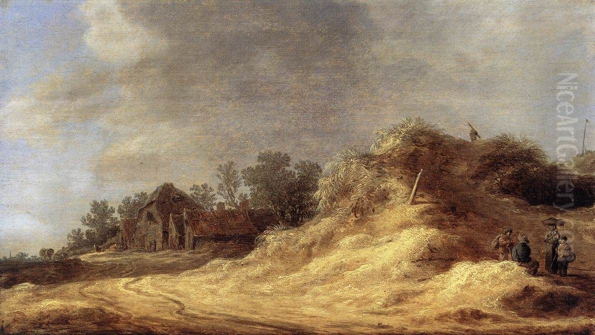 Dune Landscape Oil Painting by Jan van Goyen