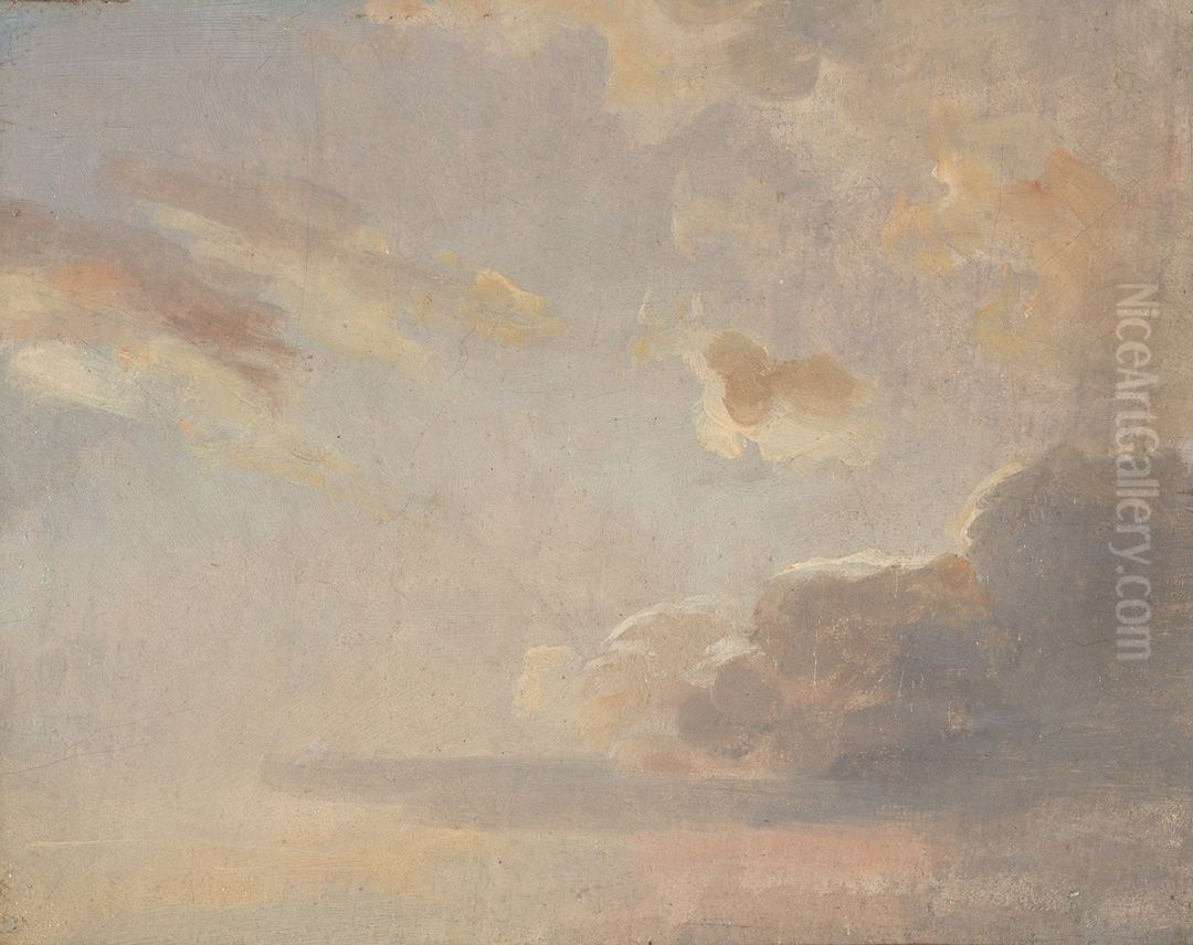 Cloud Study Oil Painting by Johan Wilhelm Ludwig Dahl