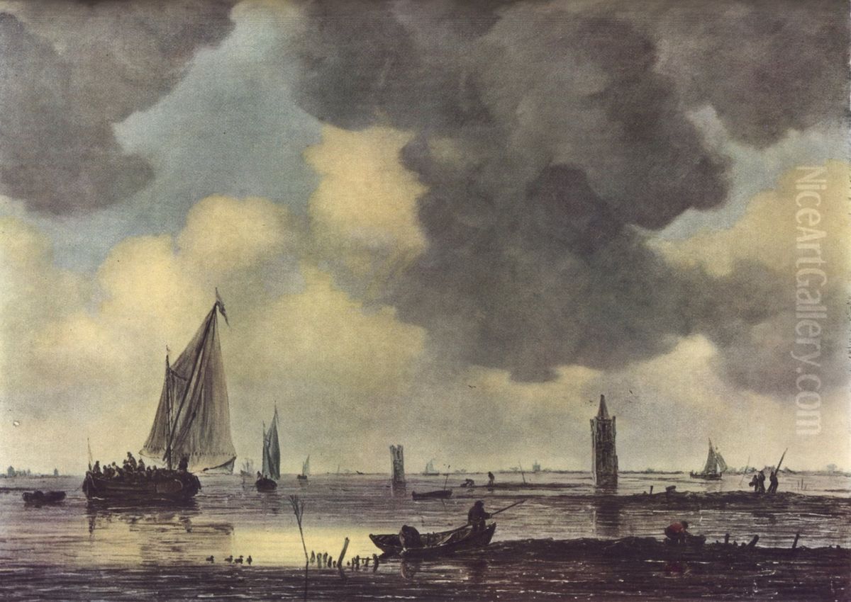 Lode na klidnem mori Oil Painting by Jan van Goyen