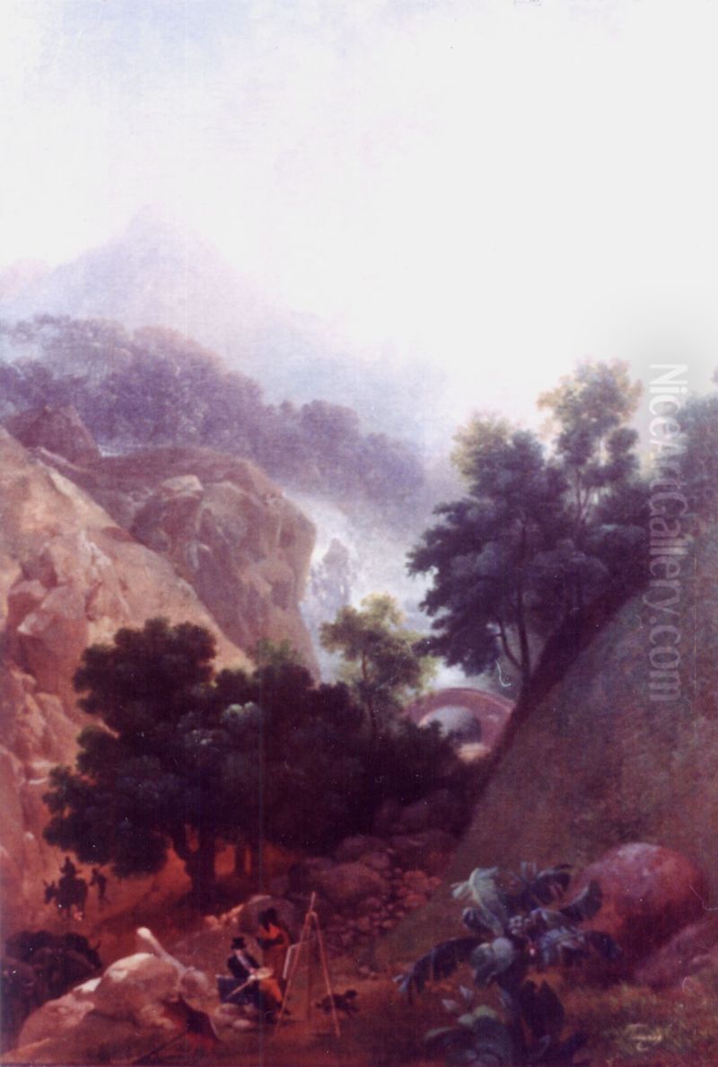 Cascatinha da Tijuca Oil Painting by unknown