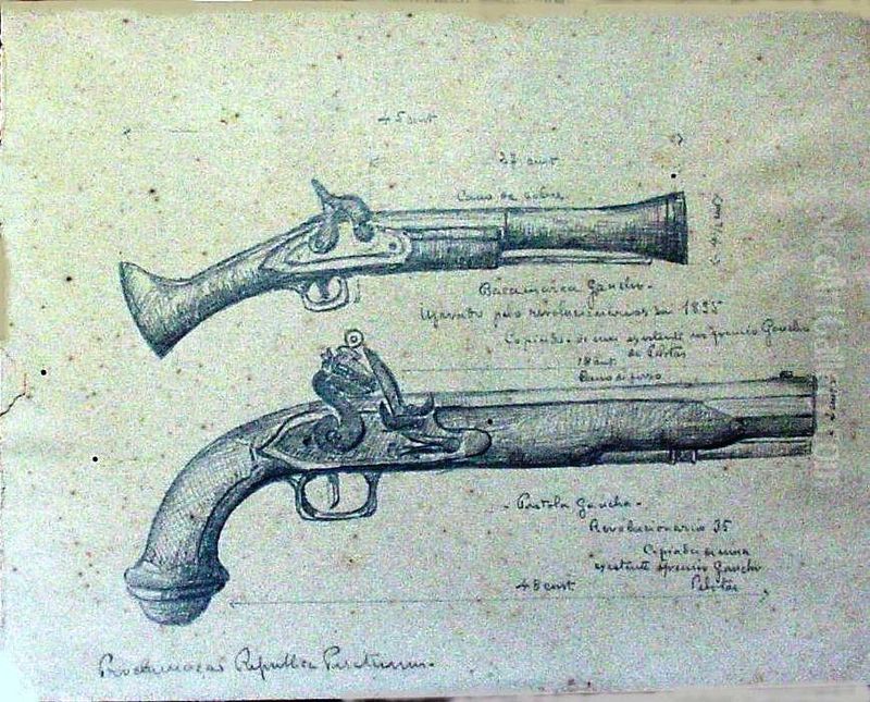 Proclamacao da Republica de Piratini (Estudo de Armas) Oil Painting by unknown