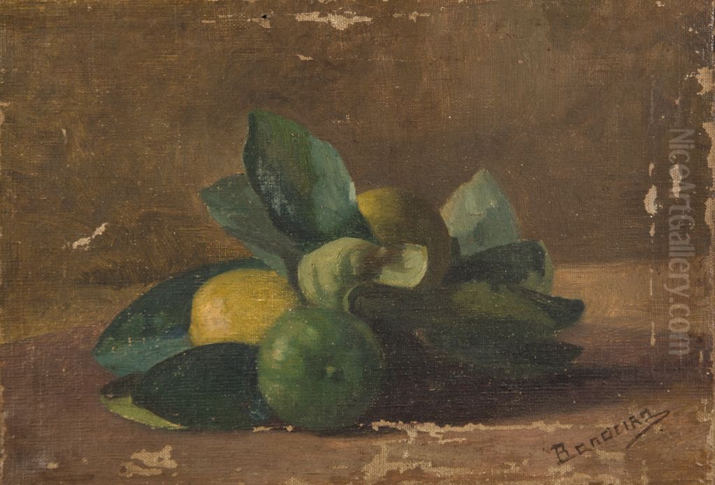 Natureza Morta - Laranjas Oil Painting by Antonio Rafael Pinto Bandeira