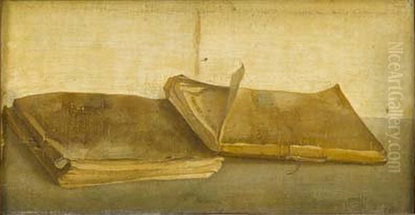 Perkamenten boekjes Oil Painting by Jan Mankes