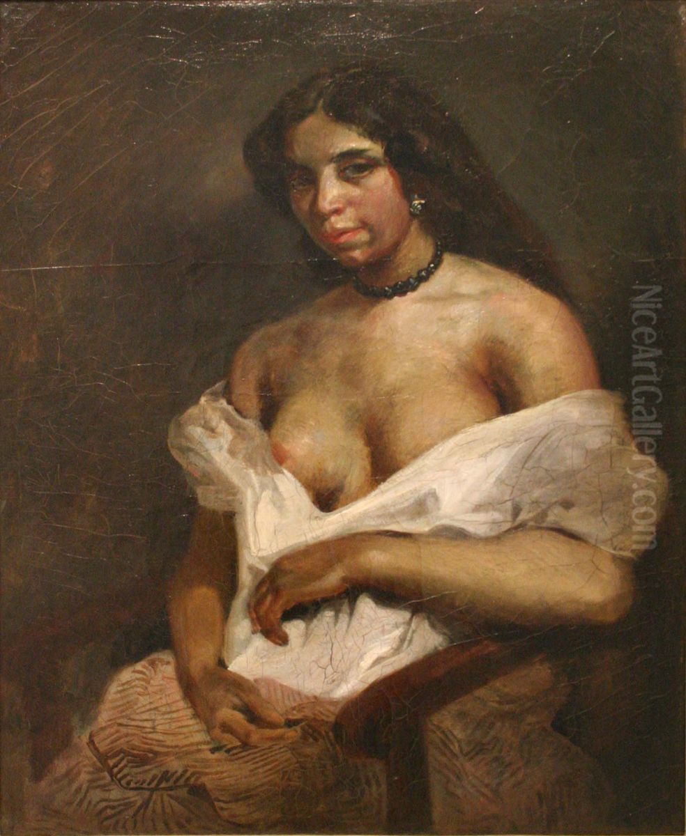 Aspasie Oil Painting by Eugene Delacroix