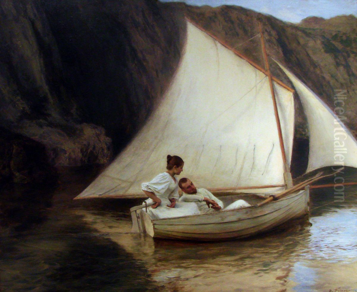 The Small Boat Oil Painting by Friant Emile