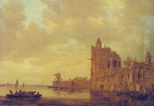 River Landscape with Castle ruins River Landscape with Castle ruins