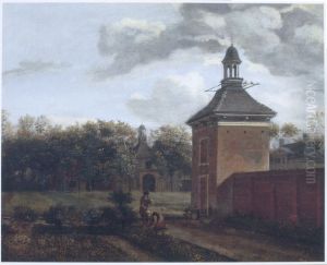 A pavilion in the garden of a buitenplaats, possibly on the river Vecht