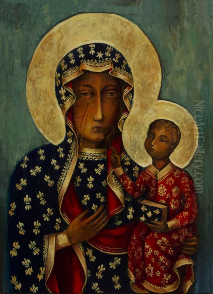 Black Madonna of Czestochowa Oil Painting by Luke the Evangelist