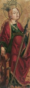 Hl. Katherina (Innenseite) und Hl. Stephanus? (Aussenseite)