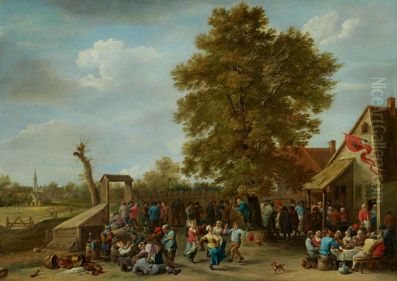 The Village Fair Oil Painting by David Teniers the Younger