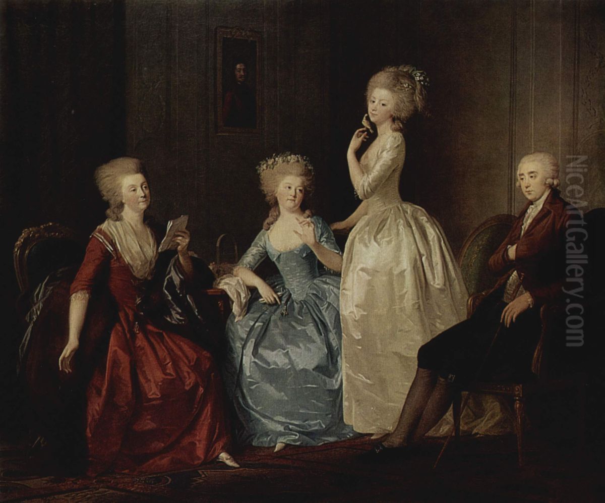 Portrat der Grafin Saltykowa und ihrer Familie Oil Painting by Johann Heinrich Wilhelm Tischbein I