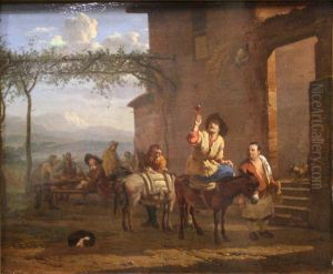Deux muletiers a l'auberge.
