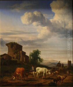 Paysage avec ruines.