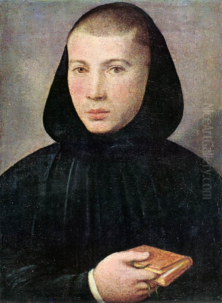 Giovane monaco benedettino Oil Painting by Giovanni Francesco Caroto