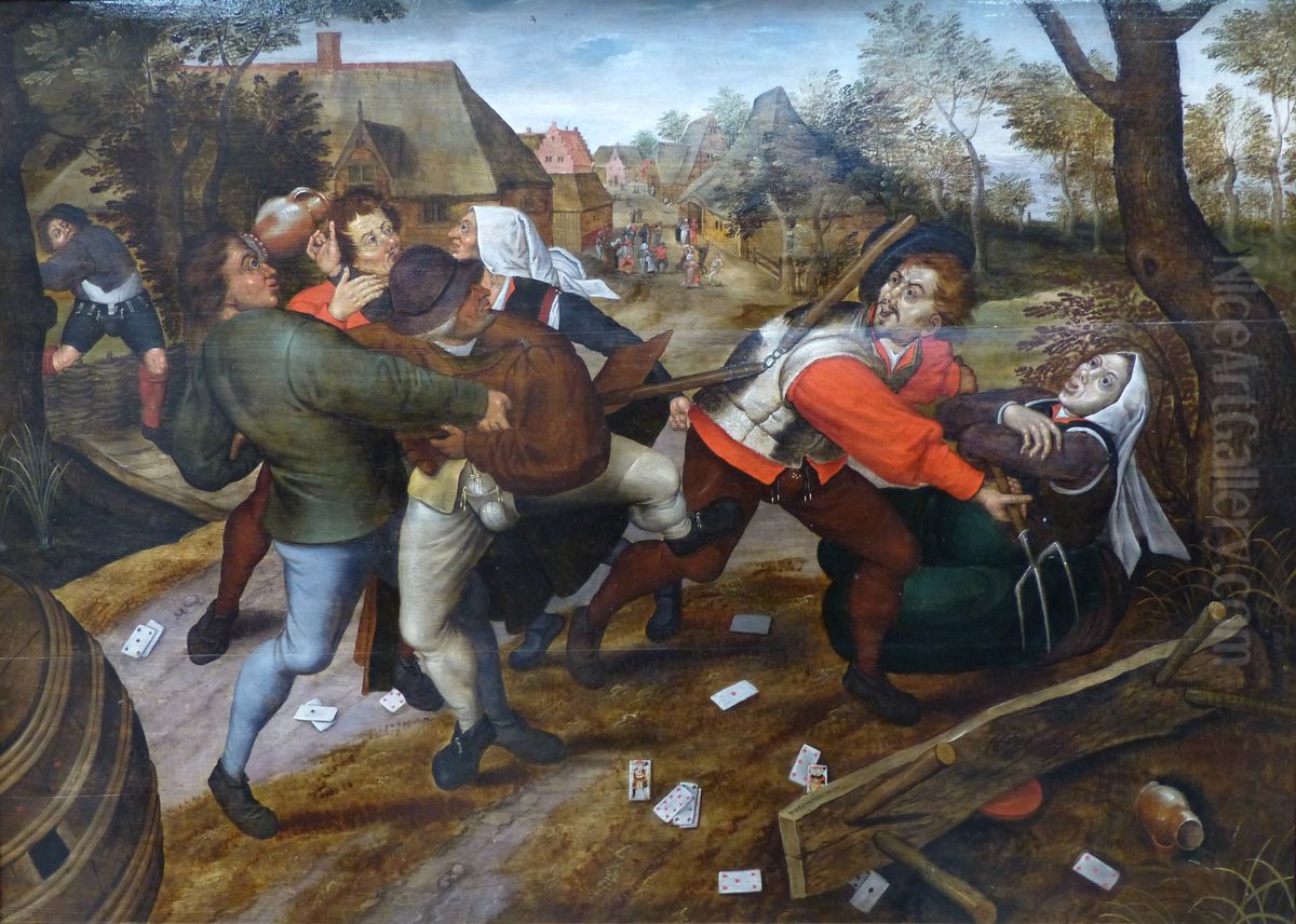 Rixe de paysans Oil Painting by Pieter Brueghel the Younger