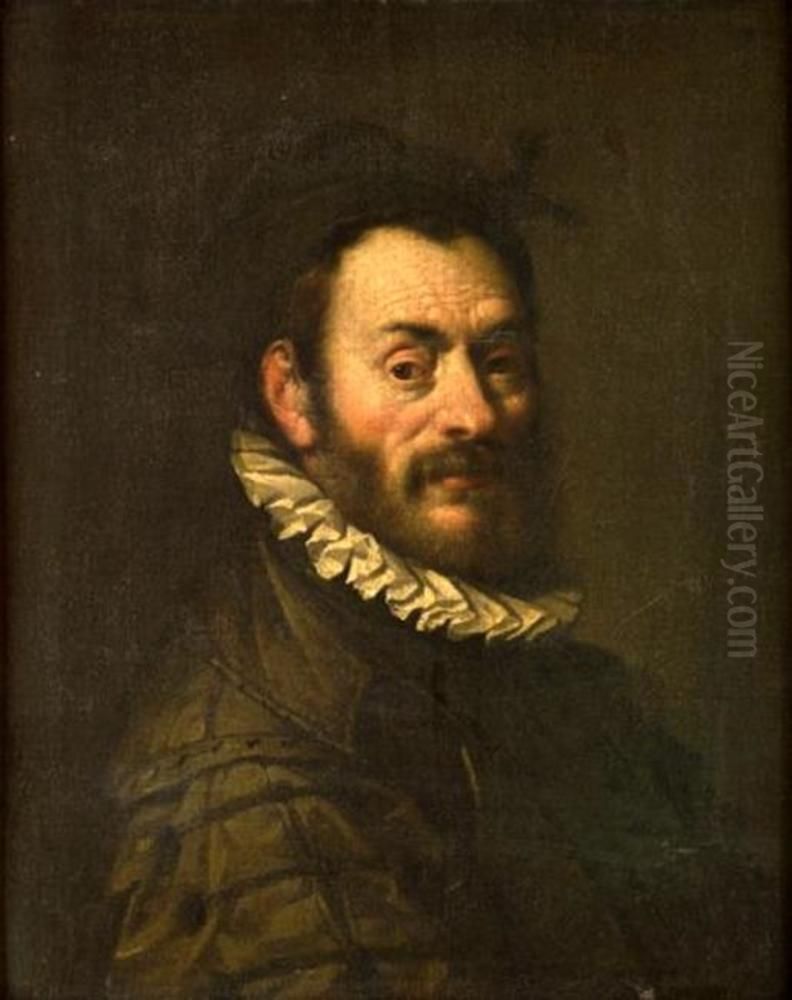 Portrait of the sculptor Giambologna (?-1608) Oil Painting by Hans Von Aachen