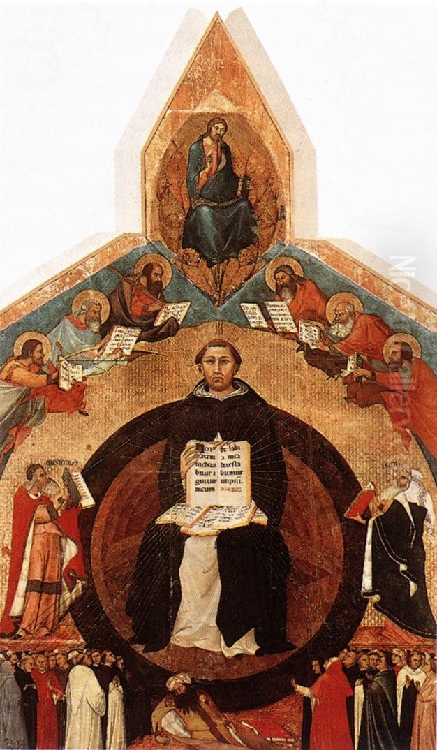 Triumph of St Thomas Aquinas Oil Painting by Lippo Memmi