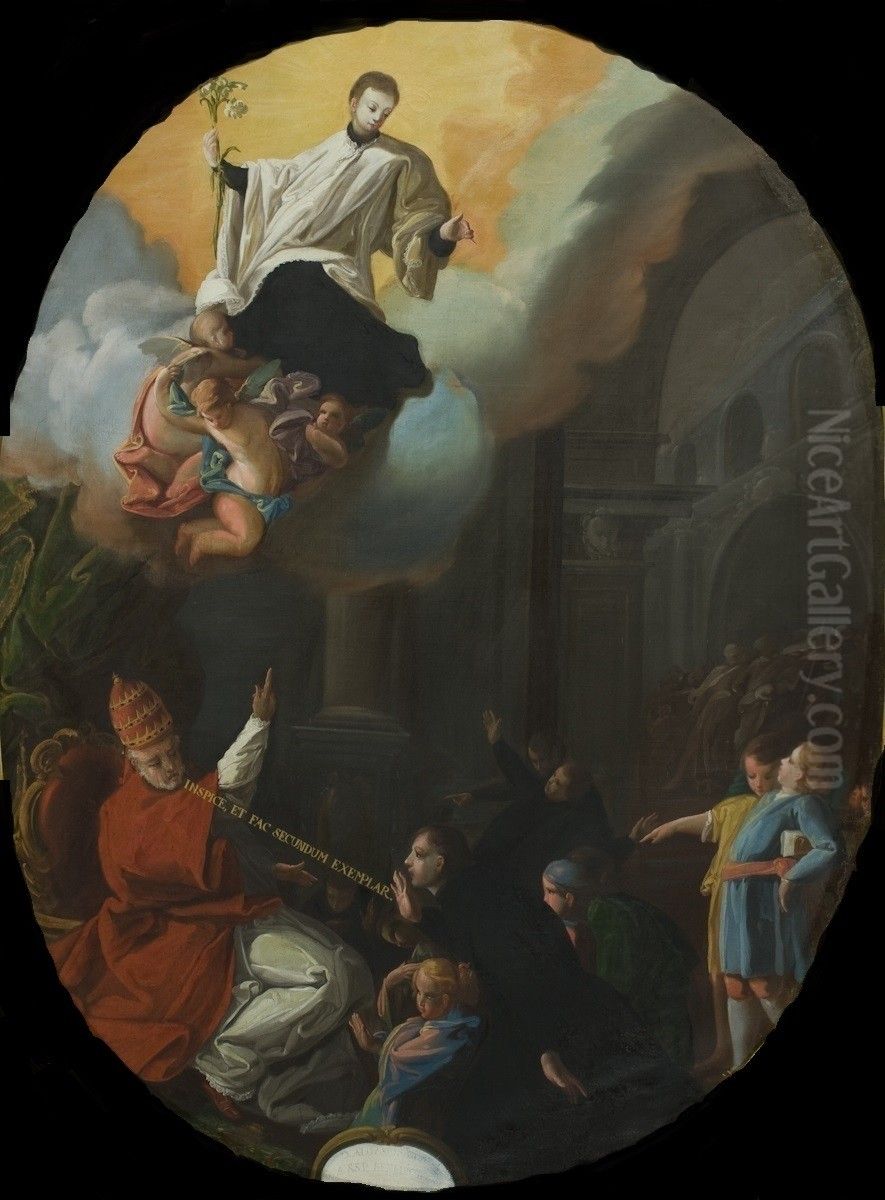 Consagracion de San Luis Gonzaga como patrono de la juventud Oil Painting by Francisco Goya Fuendetodos