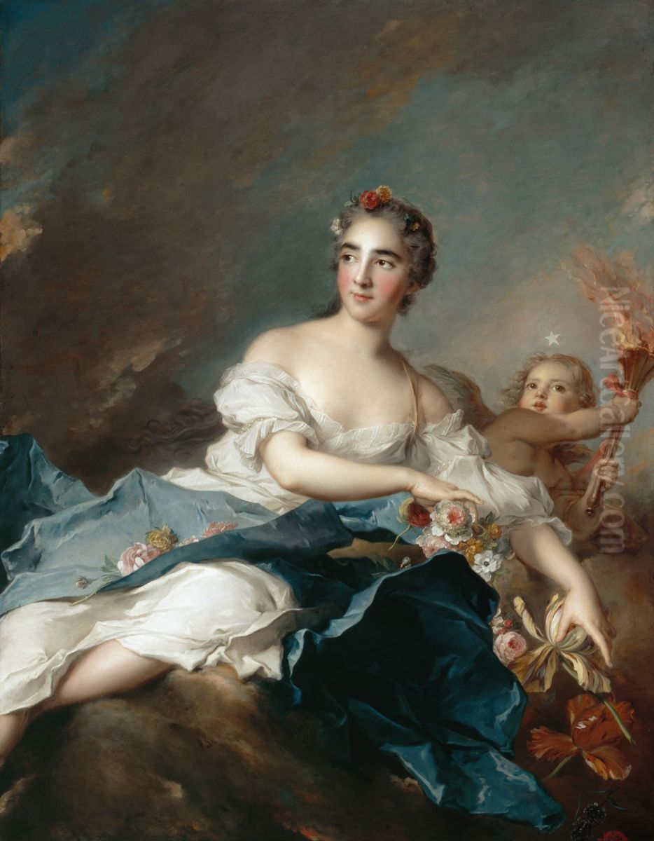 Madame la comtesse de Brac en Aurore Oil Painting by Jean-Marc Nattier