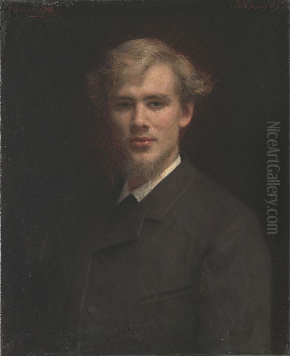 Portrait of S.S. Botkin Oil Painting by Ivan Kramskoi