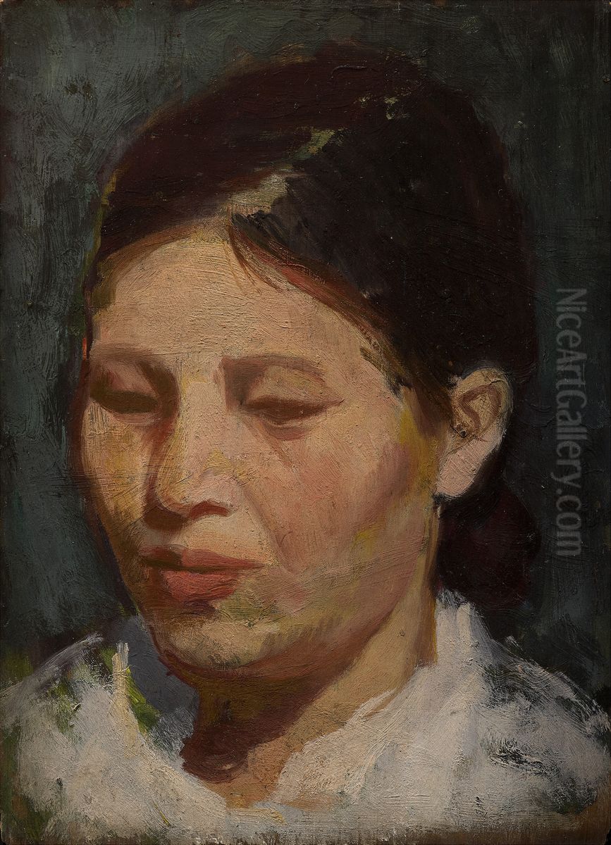 Mrs. Li Lin lih Oil Painting by Li Mei-shu