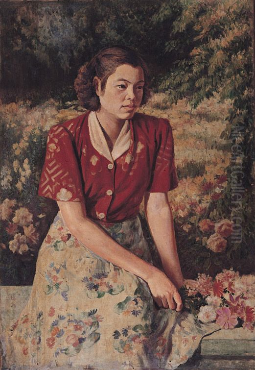 Early Summer Oil Painting by Li Mei-shu