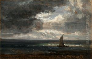 Sailing-boat under Storm-clouds