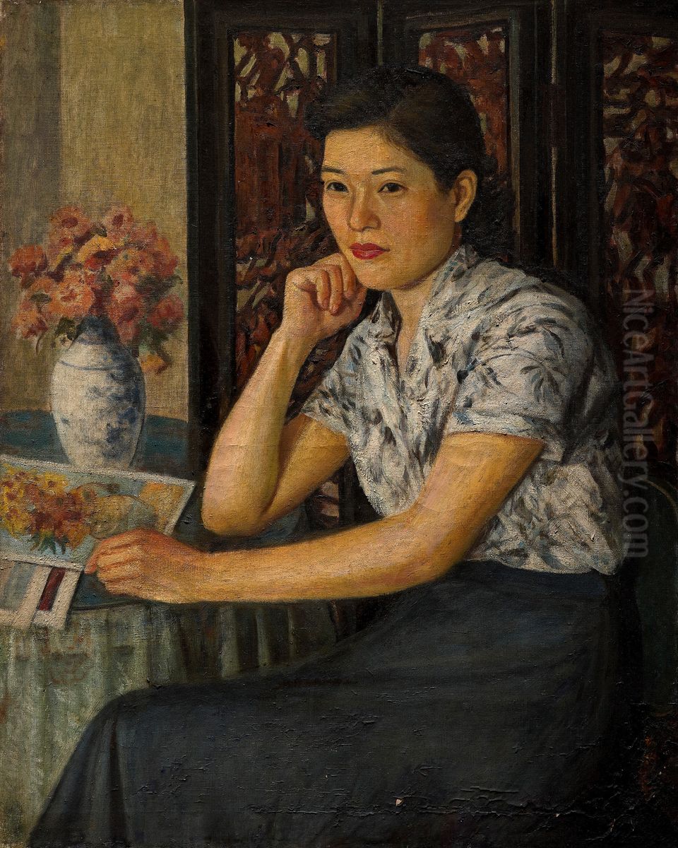 <<chen si>> Oil Painting by Li Mei-shu
