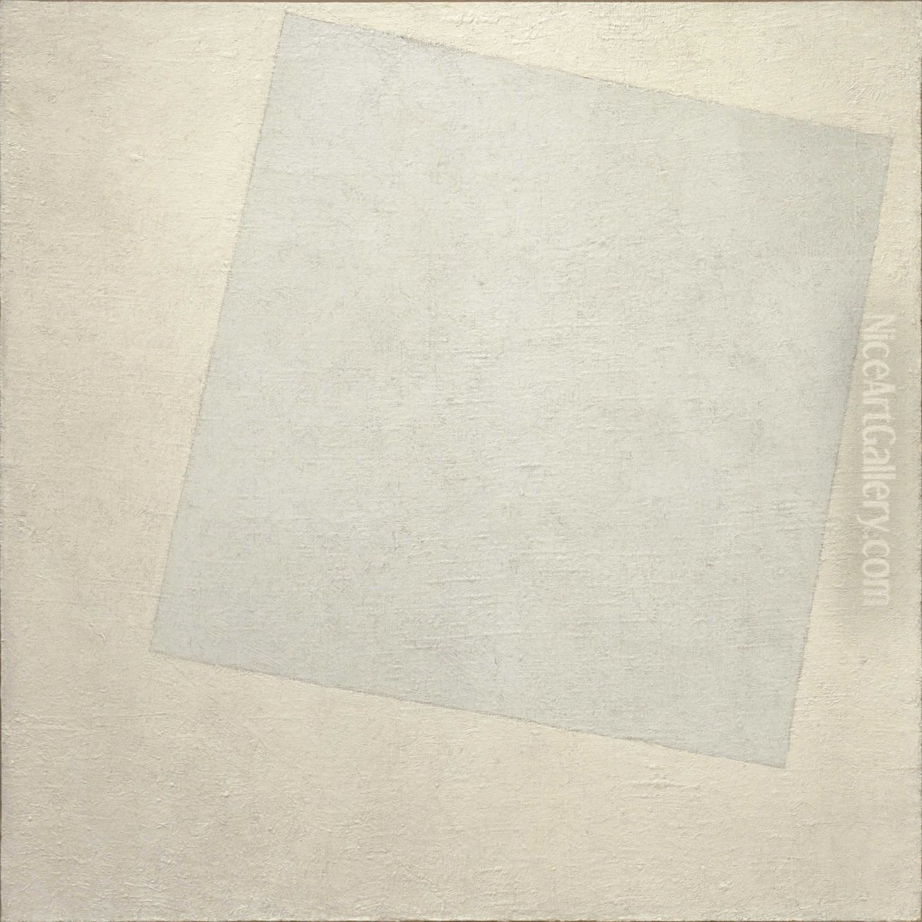 White on White Oil Painting by Kasimir Sevrinovitch Malevich