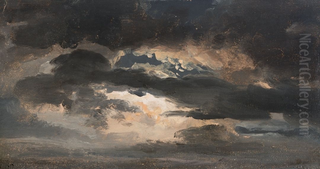 Cloud study Oil Painting by Johan Wilhelm Ludwig Dahl