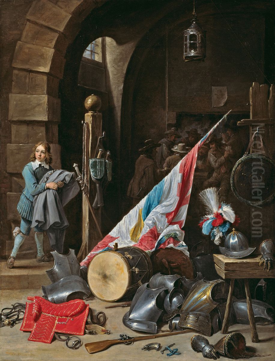 The Guardhouse Oil Painting by David Teniers the Younger