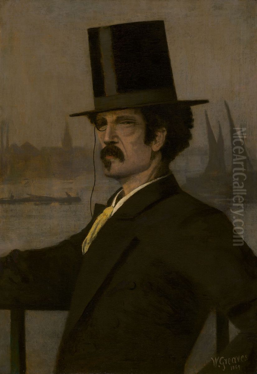 James McNeill Whistler Oil Painting by Walter Greaves