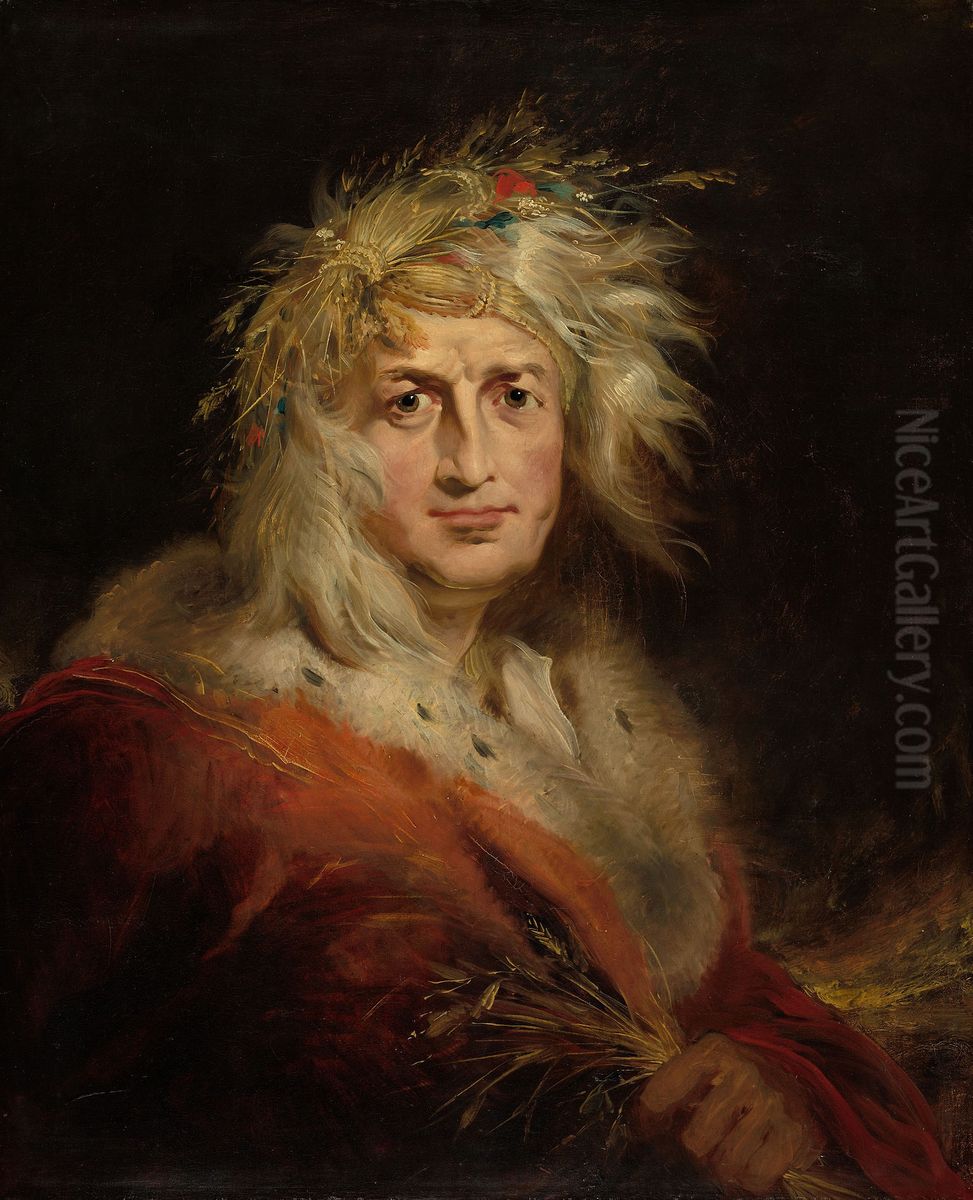 David Garrick as King Lear Oil Painting by Richard Westall