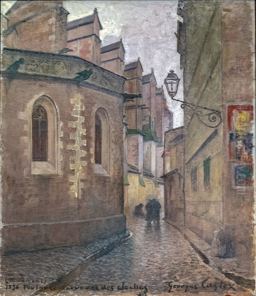 The street of the bellsFrancais:La rue des clochesItaliano:La strada delle campane Oil Painting by Georges Castex