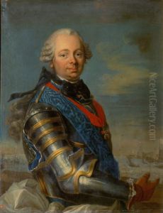 Portrait en buste d'Etienne-Francois, duc de Choiseul en cuirasse, portant le cordon bleu
