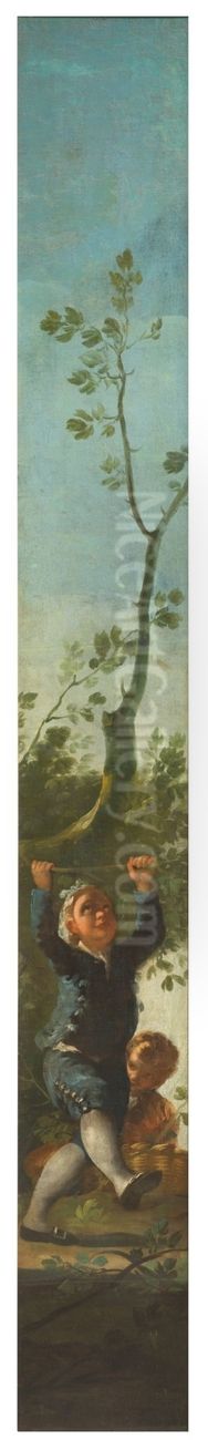 El nino del arbol. Oil Painting by Francisco Goya Fuendetodos
