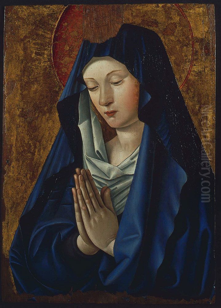 Vierge en oraison. Oil Painting by Master of the Munich Boccacio