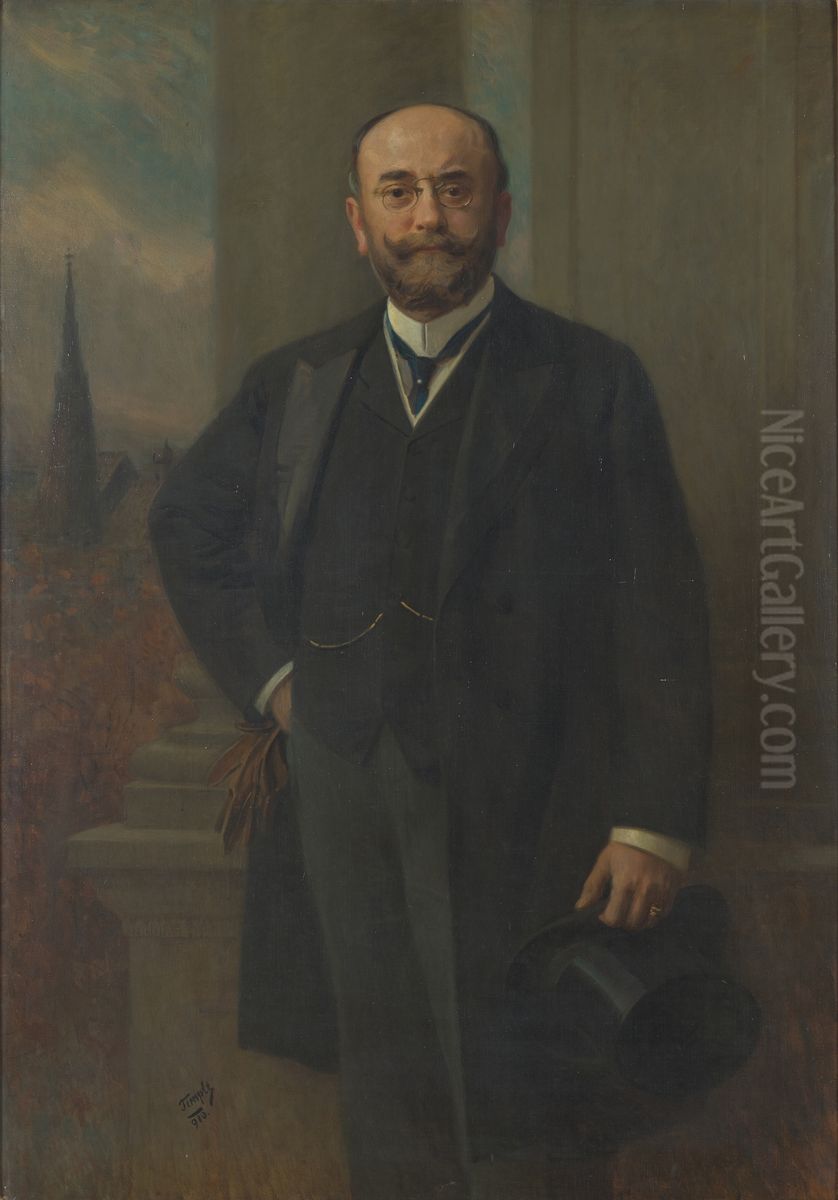 Der Wiener Burgermeister Dr. Richard Weiskirchner Oil Painting by Hans Temple