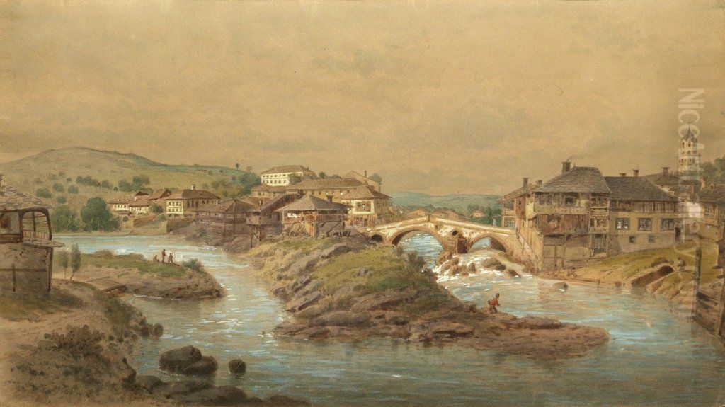 Gabrovo Oil Painting by Felix Philipp Kanitz