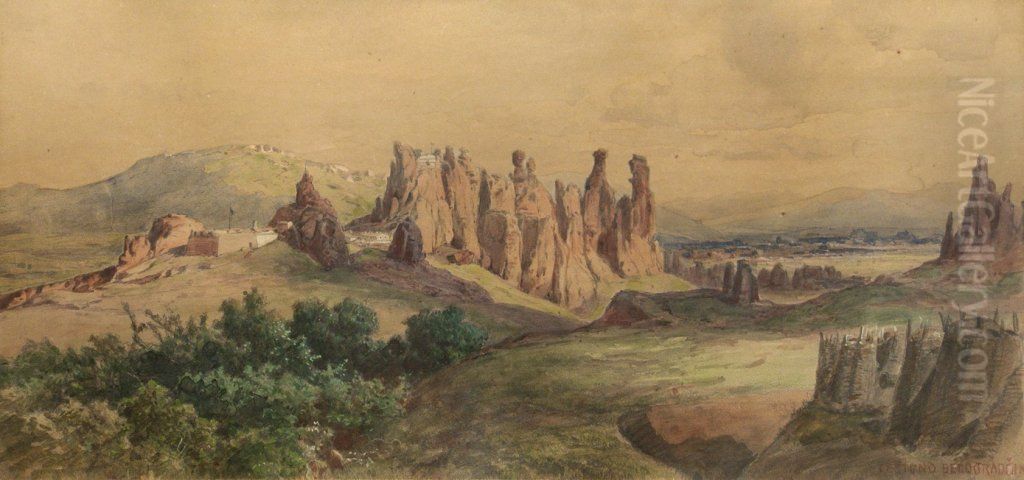 Belogradciskata krepost Oil Painting by Felix Philipp Kanitz