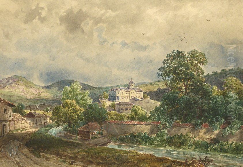 Zenski manastir pri Kalofer Oil Painting by Felix Philipp Kanitz