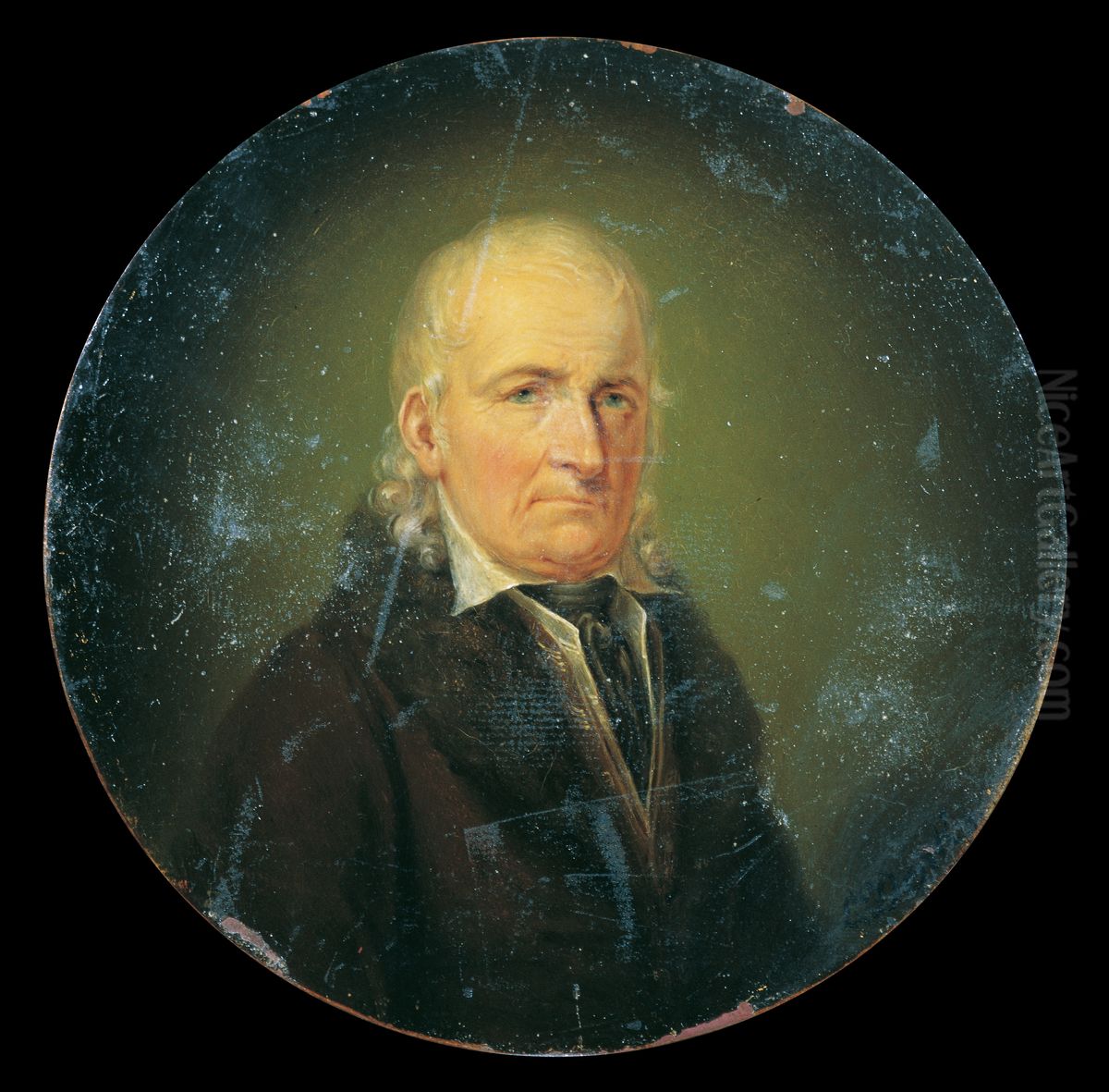 Josef Denk (?) Oil Painting by Josef Lambert Denk